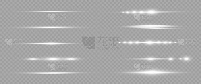 激光束，水平光束，白线。素材-花瓣网