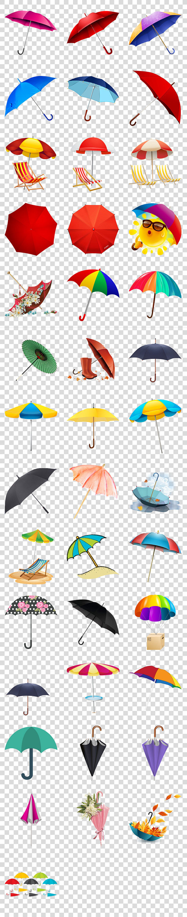 卡通雨伞实物伞设计太阳伞png海报素材