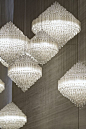 Permanence by Lasvit for The Steigenberger Hotel, Dubai. This bespoke installation blends the traditional with the contemporary in all its aspects – concept, design and manufacturing techniques. The installation consists of five separate and distinctive c
