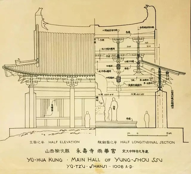 梁思成手稿-古建筑结构/中式建筑/榫卯/建筑细节