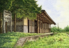 费蓝采集到风景插画