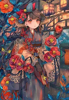 P站插画师茶ごま作品品鉴：绚丽多姿，可爱的俏皮少女与异世界-看点快报