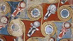 埃及的绘画图案桌面壁纸。由原始像素重新混合。