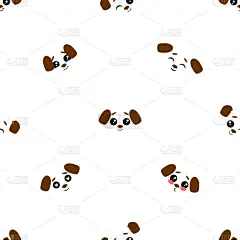 狗,白色,四方连续纹样,卡通,可爱的,纺织品,壁纸,吠声,小狗,爱