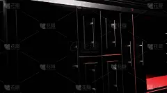 一个抽象的科幻背景的3d渲染插图。用于名片模板、名片、邀请函、广告、横幅、商业用途