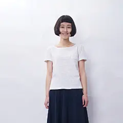 原创基本款 文艺风女装全棉短袖T恤 春夏大圆领打底T恤衫 情侣T恤 本相织物
