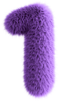 Purple Fluffy Number One