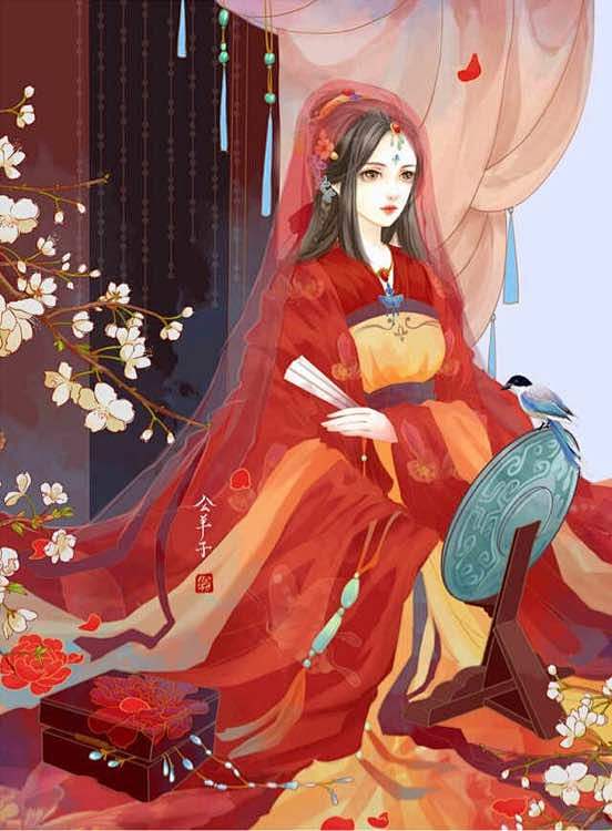 古图专帖美女系列红衣女子古风图片吧百度贴吧