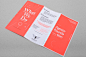 Agosto Foundation : Leaflet design for the Agosto Foundation. Offset printing, pantone 805U + BK