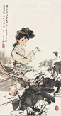 【白伯骅仕女画精品欣赏】—— 白伯骅1944年生于北京，毕业于中央美院附属中学美术专业。师从蒋兆赫先生习画20多年，擅长仕女人物画，作品多次参加国内外展览并获奖，出版有《白伯骅仕女精品选》等。现为中国美术家协会北京分会会员，北京文史馆馆员，新华书画院画师。