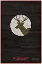 海报赏：《猎鹿人》（1979）。被猎枪瞄准的雄鹿，简约明了，紧扣主题。