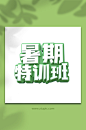 暑期招生主题设计免抠字体立体字体设计元素