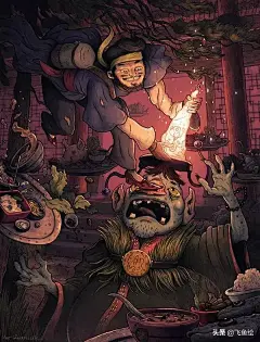 画画|细节控福利！这组奇特的幻想风插画，故事感爆棚！