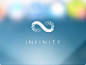 Infinity logo in white. The use of the infinity sign is excellent. I don't know what type of business this is but the logo could possible symbolise an everlasting products or service offered by the company #businesslogo #amazinglogos: