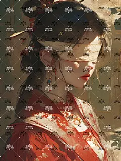 AI版权图古风女2187