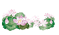 唯美古风水彩手绘荷花荷叶古典水墨莲花插画PNG免扣透明设计素材

