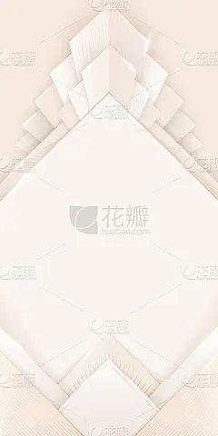 矢量抽象闪亮豪华剪纸背景在轻软的颜色与金线，闪光和钻石形复制空间。高级多层现代几何背景与文本的地方