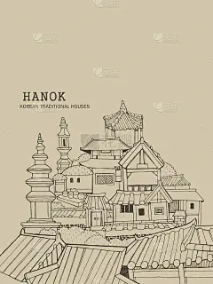 首尔城市和韩国建筑
