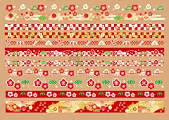 新年前夕,绘画插图,材料,圣伯纳犬,可爱的,和服,2020,贺卡,简单,模板