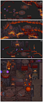 王者荣耀场景物件地图模型贴图 火山熔岩水晶 石头 花草树木植物 3D模型 3dmax源文件 游戏美术素材 CG原画参考设定