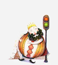 国王和红绿灯免抠素材 免费下载 页面网页 平面电商 创意素材 png素材