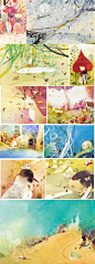 169张韩国超森女可爱插画图片 儿童插画临摹参考 森林小动物-淘宝网