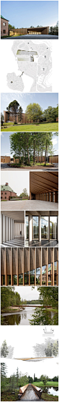 2015年密斯凡德罗奖提名作品，芬兰Gösta Serlachius当代博物馆及桥<br/>项目的设计概念是一个抽象的茂密树林。树林代表着并转化为建筑一系列的平行木制框架，这确定了新建筑的形状和结构。该地区盛产杉木，木质框架就是由复合衫木建成的，这也同时象征了当地的历史工业。