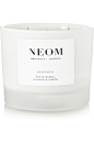Neom Organics - Happiness 白色橙花、薰衣草和柠檬香薰蜡烛，420g : 附印花包装盒
 燃烧时间为 50 小时