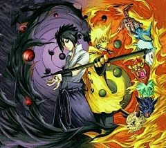 #火影忍者#   #佐鸣#   宇智波佐助、漩涡鸣人