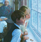 英国插画家Christian Birmingham为童话《冰雪女王》绘制的插图