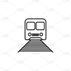 火车图标。旅游插画元素。符号和符号可以用于网页，标志，手机应用程序，UI，用户体验
