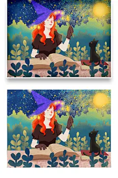 小清新万圣节幽灵插画海报
