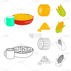蔬菜,分离着色,一个物体,计算机图标,农业,什锦烤燕麦片,热,谷物,清新,食品