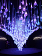 Melogranoblu light installation Milan Design Week 2013 - this fantastic lighting design took up the whole room and choreagraphed to music.: 