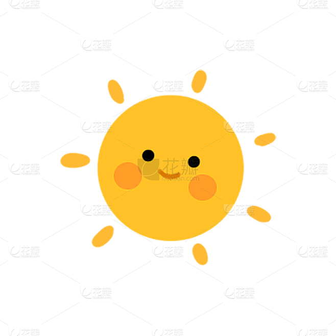卡通感教育行业太阳元素贴纸