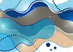 抽象插图的平滑的颜色波和线。创意模板为您的设计。