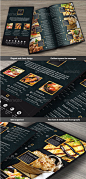 Print Templates - Black and Gold Menu Template | GraphicRiver