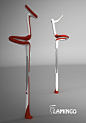 'Flamingo' is a crutch that aims to solve the important ergonomic and usage problems of conventional crutches with a simple and aesthetic way, by its own form.