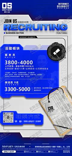 酒吧夜店招聘运营筹备员工招聘DM海报 【酷图网】海报,酒吧,夜店,招聘,开业,筹备,员工,运营部,