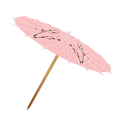 中国古风油纸伞卡通手绘油纸伞雨伞