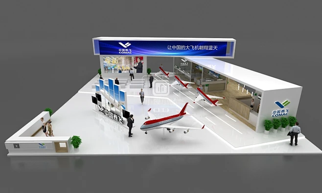 A 中国商飞23x20 - 小模小站,展览模型下载,展览效果图,展会免费模型下载,展览展示模型,3D展台模型下载,3dma模型下载,3D模型库 ...