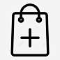 购物袋添加电子商务市场图标 设计图片 免费下载 页面网页 平面电商 创意素材