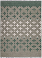 新中式灰绿色几何叶子图案地毯贴图