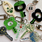 clover bug key chains and charms