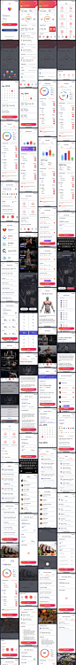 高品质运动健身类APP工具包Workout Training and Healthcare Apps UI Kit :  