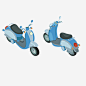 蓝色摩托车高清素材 交通 出行 卡通 扁平化 摩托车 蓝色 轮子 免抠png 设计图片 免费下载