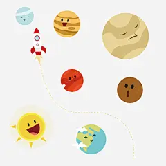 手绘卡通航天宇宙飞船星球素矢量图 矢量图 科技 立体 飞船 飞行器 元素 免抠png 设计图片 免费下载 页面网页 平面电商 创意素材
