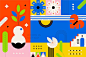 Flat design geometric pattern