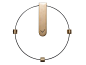 Wall-mounted metal clock MEMO by Tonin Casa