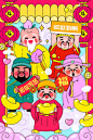 财神寿星祝福新年插画图片-包图网
